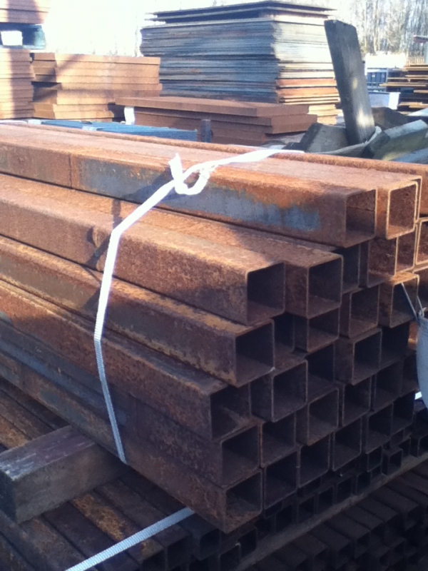STOCK RUSTY 40X40 RHS 40X40 BOX SECTION STEEL eBay