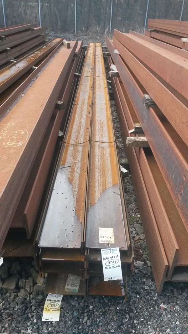 14.000 Mtrs 254mm x 102mm x 22 Kg/m Steel Beam / ub Universal Beam Rsj New From Ainscough Metals