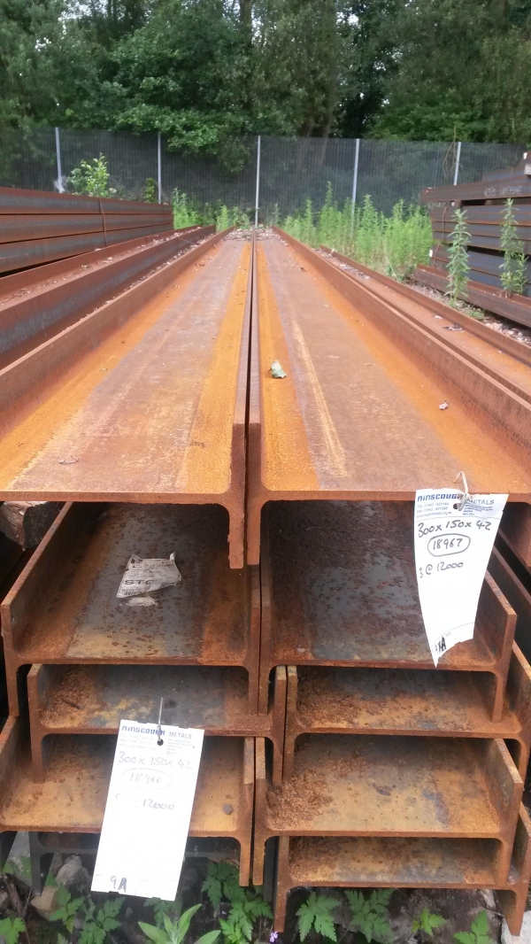 12.000mtr 300 X 150 X 42.2kg M Steel Ipe - New From Ainscough Metals