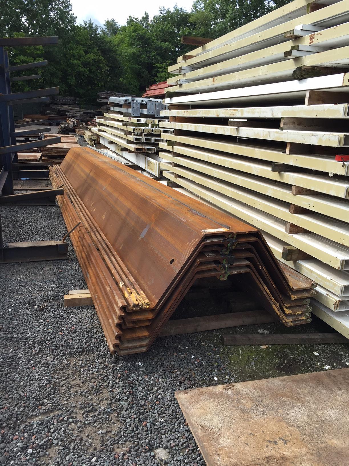 Used Interlocking Sheet Piling 6 Pairs of Trench Sheets 7700mm x 1400mm
